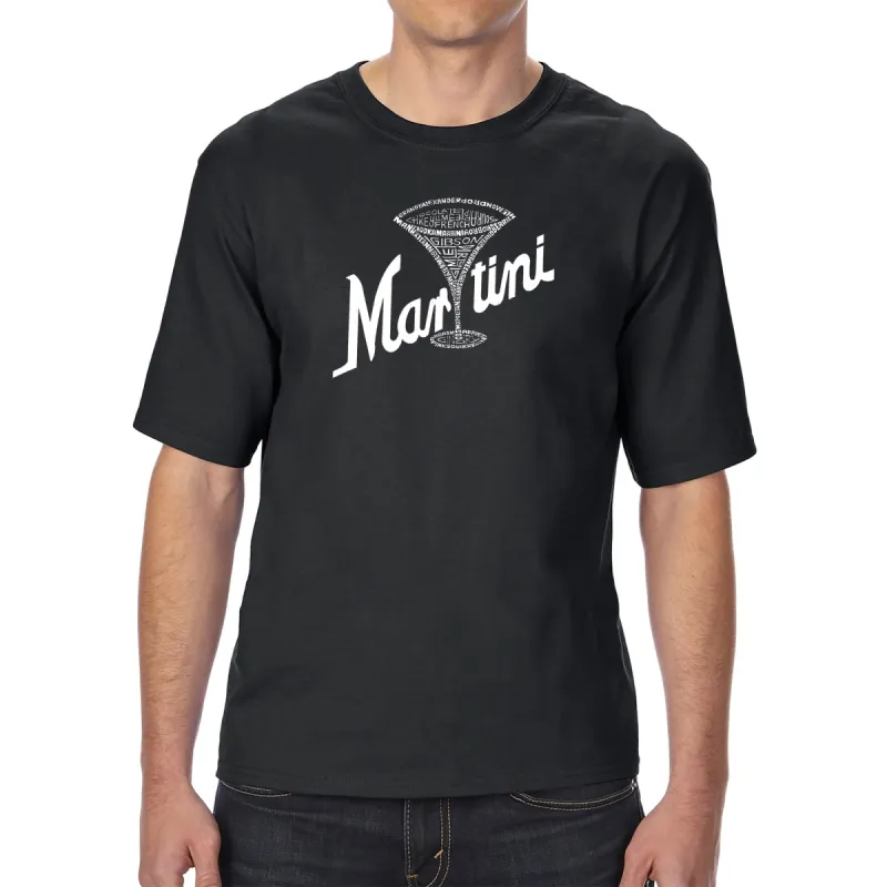 Martini - Men's Tall Word Art T-Shirt sold by LA Pop Art