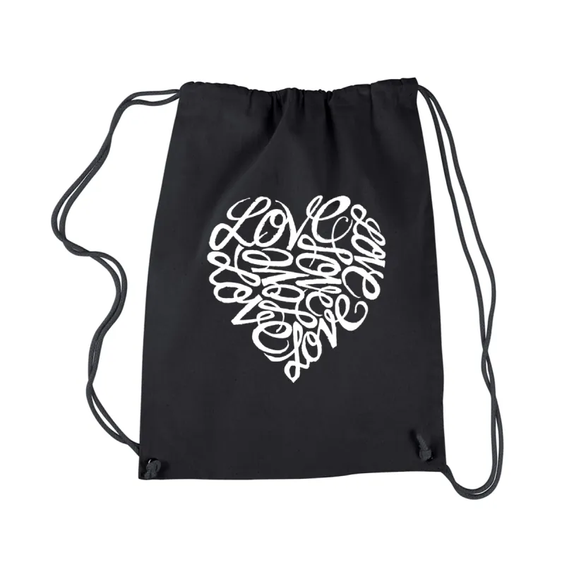 LOVE - Drawstring Backpack sold by LA Pop Art