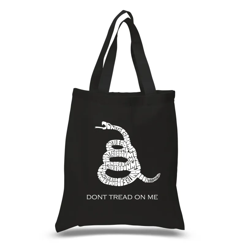 DONT TREAD ON ME - Small Word Art Tote Bag sold by LA Pop Art