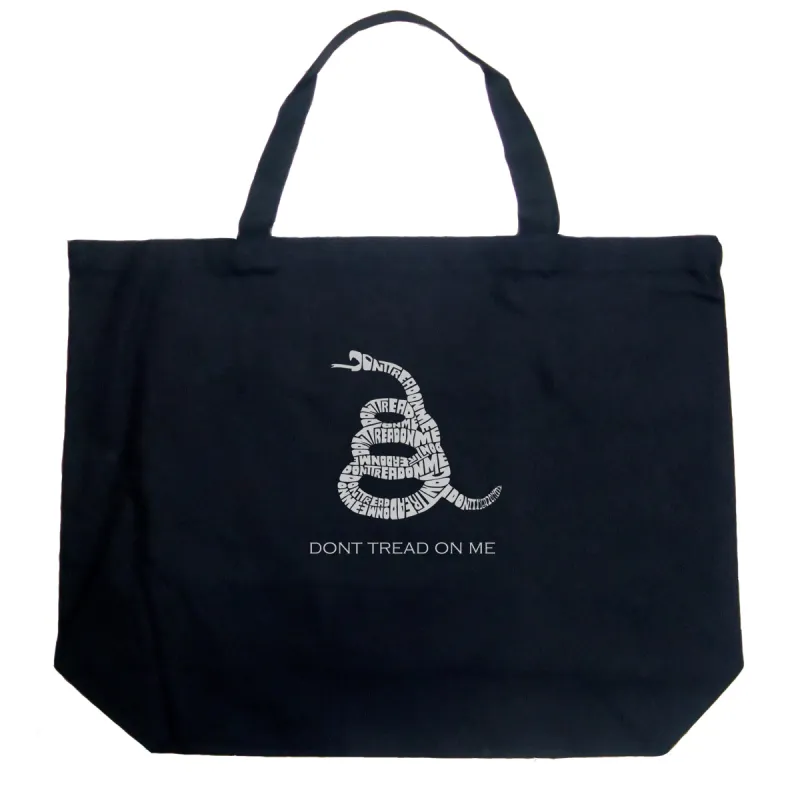 DONT TREAD ON ME - Large Word Art Tote Bag sold by LA Pop Art