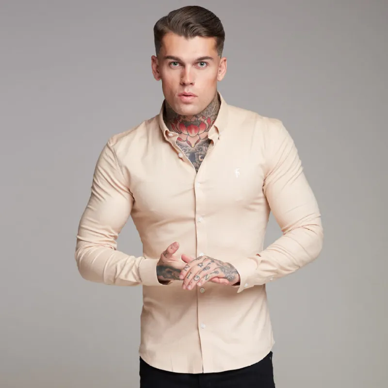 Father Sons Super Slim Stretch Classic Oxford Sand - FS358 sold by Father Sons