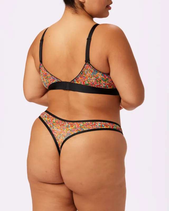 High Cut Thong | Silky Mesh | Archive (Sprinkles) sold by Parade