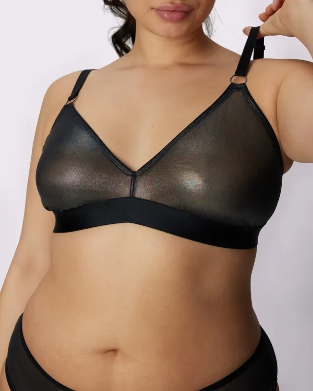 Triangle Bralette Hardware | Silky Mesh | Archive (Glitterbomb) sold by Parade