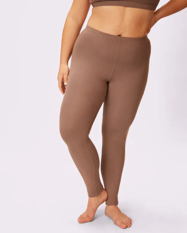 Comfort Rib Leggings | Lush Rib  | Archive (Truffle) sold by Parade