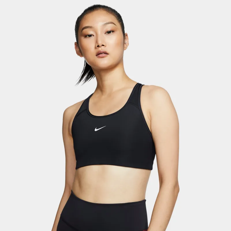 Nike Women's Dri-FIT Swoosh Medium-Support 1-Piece Pad Sports Bra Black / White sold by JD Sports