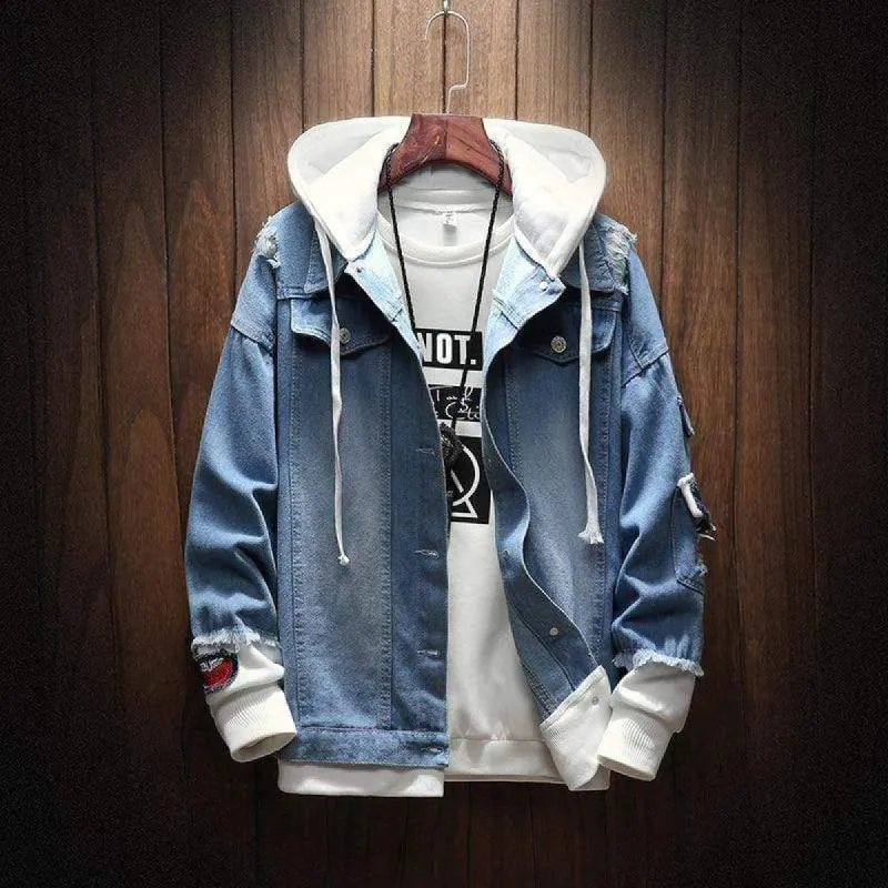 Hooded Denim Jacket sold by Yugen Theory