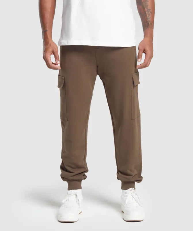 Gymshark Rest Day Essentials Cargo Joggers - Penny Brown sold by Gymshark