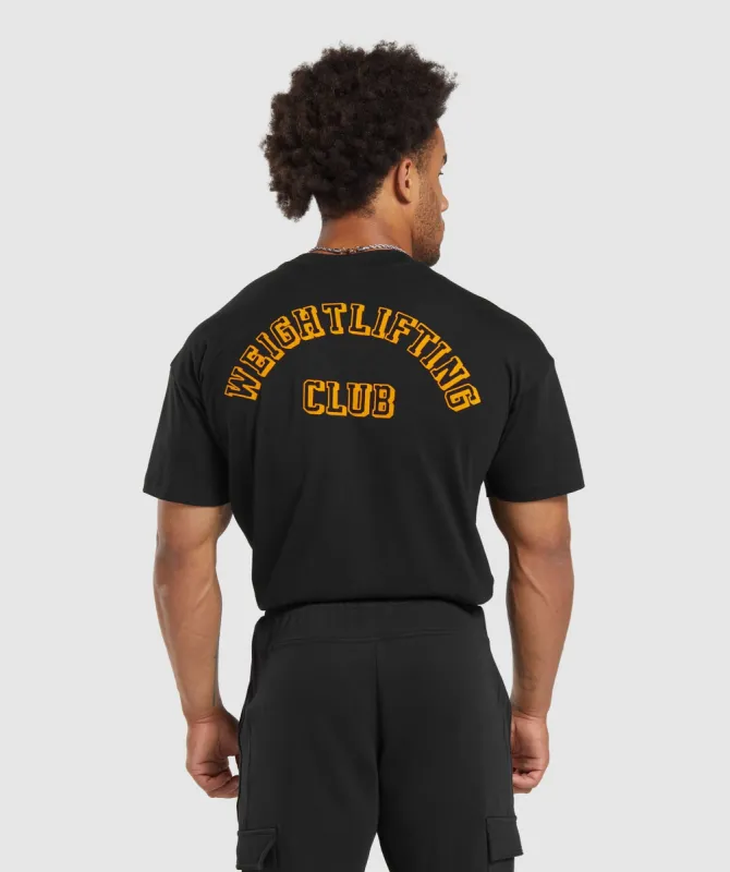 Gymshark Weightlifting Club T-Shirt - Black sold by Gymshark