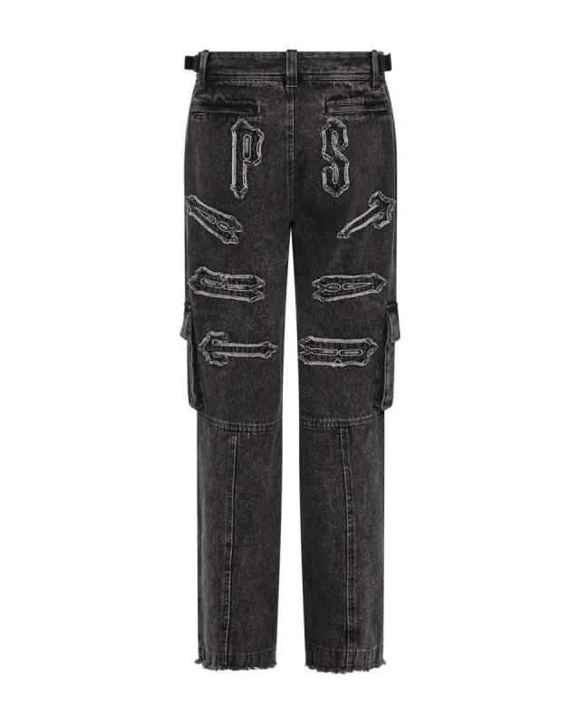 【YOURNUS】Deco Black String Cargo Denim The Attico Denim Cargo Pants | Saks Fifth Avenue