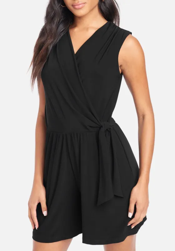 Surplice Wrap  Romper sold by Bebe