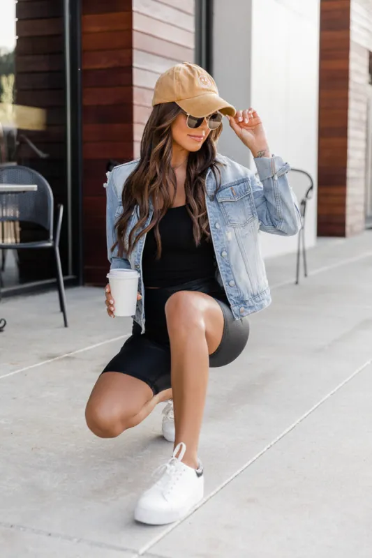 Stay Beautiful Medium Wash Denim Jacket FINAL SALE sold by Pink Lily
