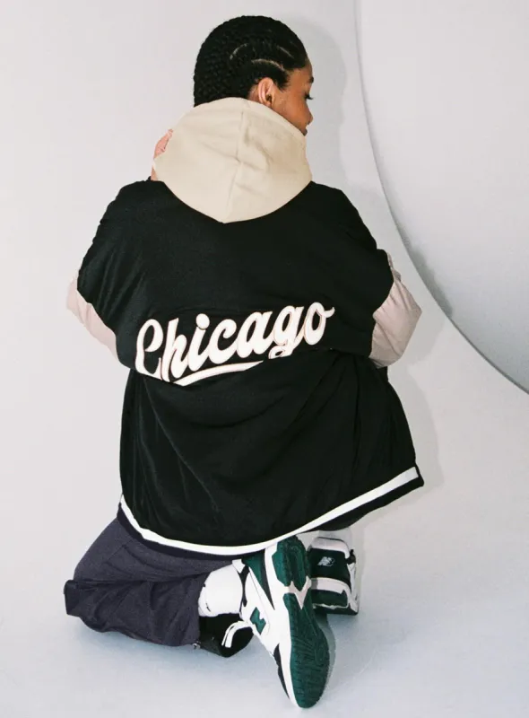 Chicago Bomber Jacket Black sold by Princess Polly