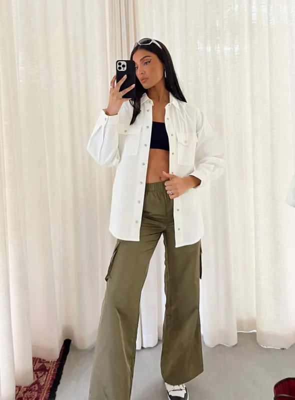 Hopkins Denim Jacket White sold by Princess Polly