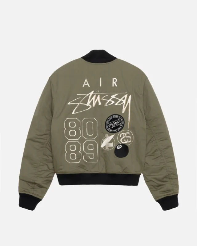 Nike x Stussy リバーシブルジャケット Stussy x Nike Reversible Varsity Jacket Black/Sail | Hype