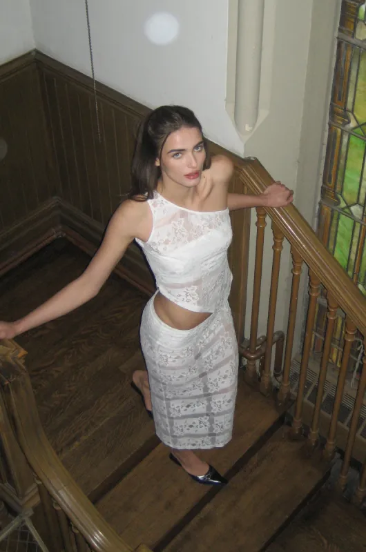 Holy Midi Skirt | White sold by With Jean