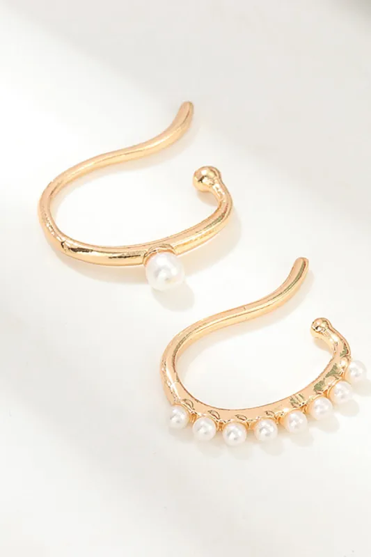 Pearl Metal Earrings sold by Zapaka