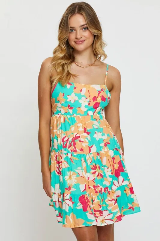 Print Mini Dress Sleeveless sold by Ally Fashion