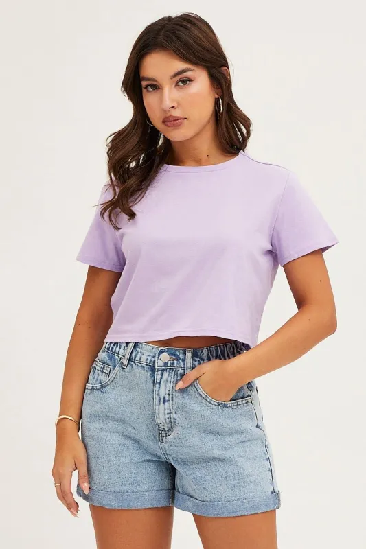 Blue High Rise Relaxed Denim Shorts sold by Ally Fashion