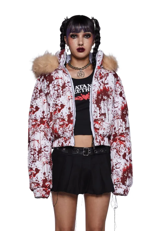 Scream Queen Puffer Jacket sold by Dolls Kill