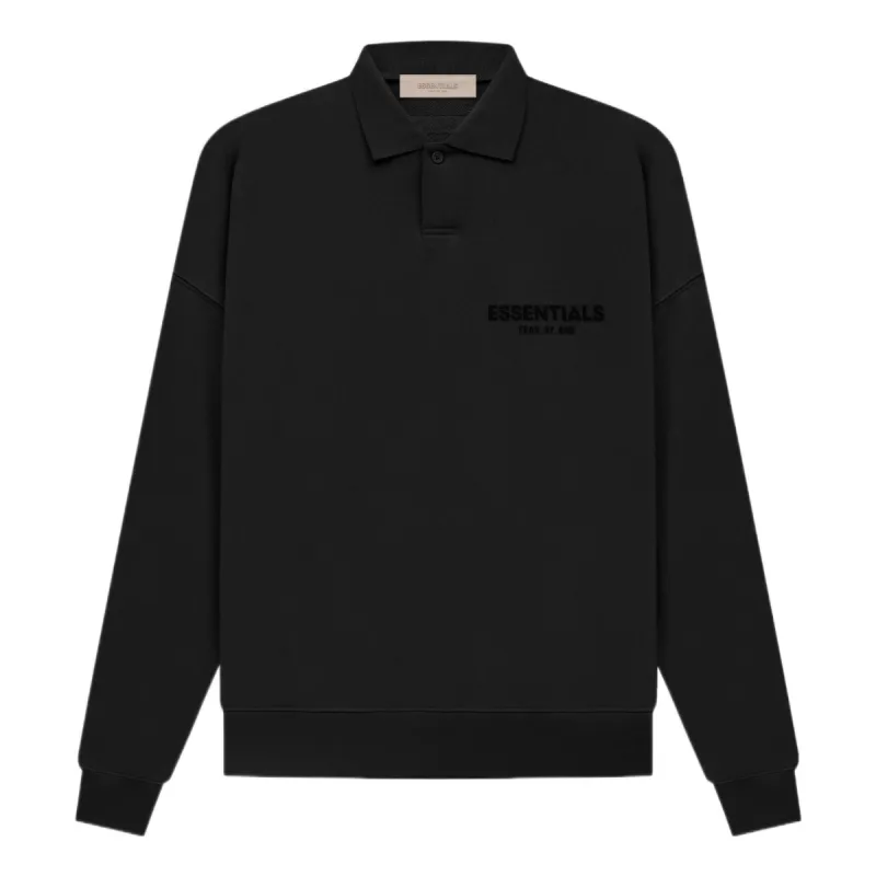【FOG ESSENTIALS】Long sleeve poloshirt Fear Of God Essentials Long Sleeve Polo Review (Ink) - YouTube