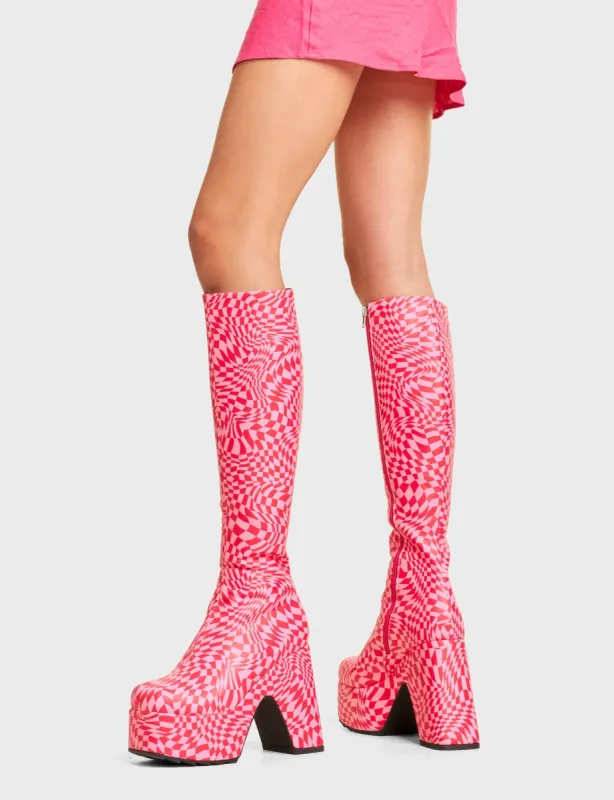 Willpower Platform Knee High Boots sold by Lamoda
