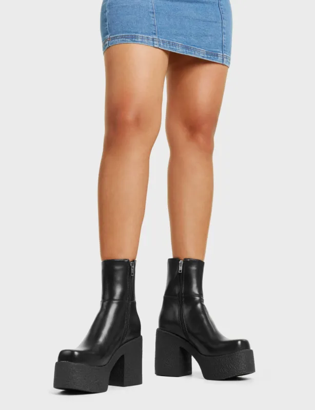 I Gotta Feeling Chunky Platform Ankle Boots sold by Lamoda
