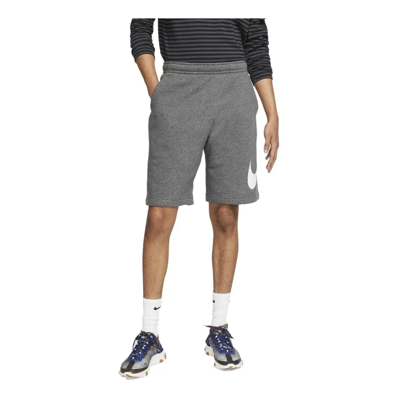 Nike Sportswear Club Graphic Logo Shorts 'Grey White' BV2721-071 sold by KicksCrew
