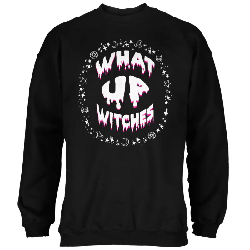 Halloween What Up Witches Witchy Elements Mens Sweatshirt sold by Old Glory