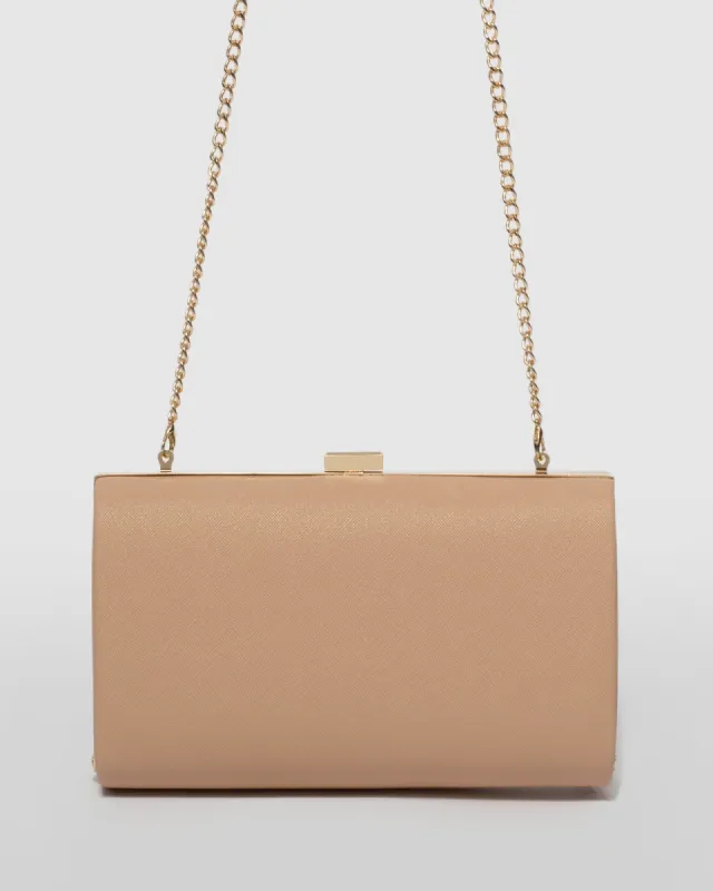 Natural Liv Hardcase Clutch Bag sold by Collete Hayman