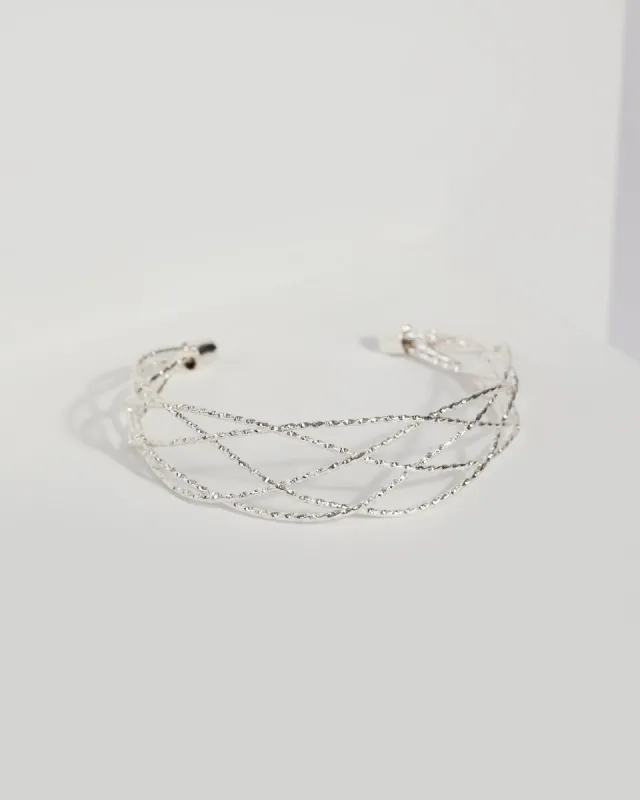 Silver Metal Twist Cuff sold by Collete Hayman