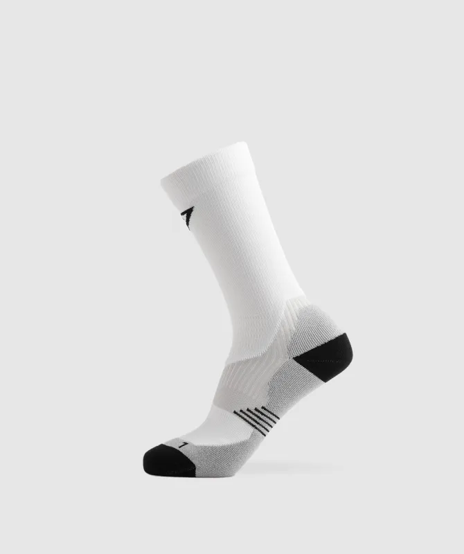 Gymshark Lightweight Running Crew Socks - White sold by Gymshark