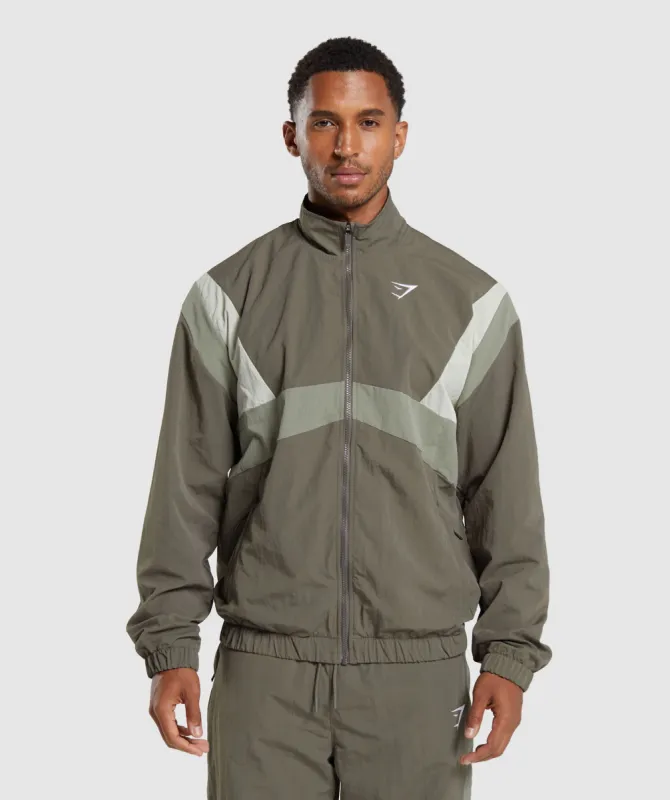 Gymshark Retro Track Jacket - Brown/Linen Brown/Stone Brown sold by Gymshark