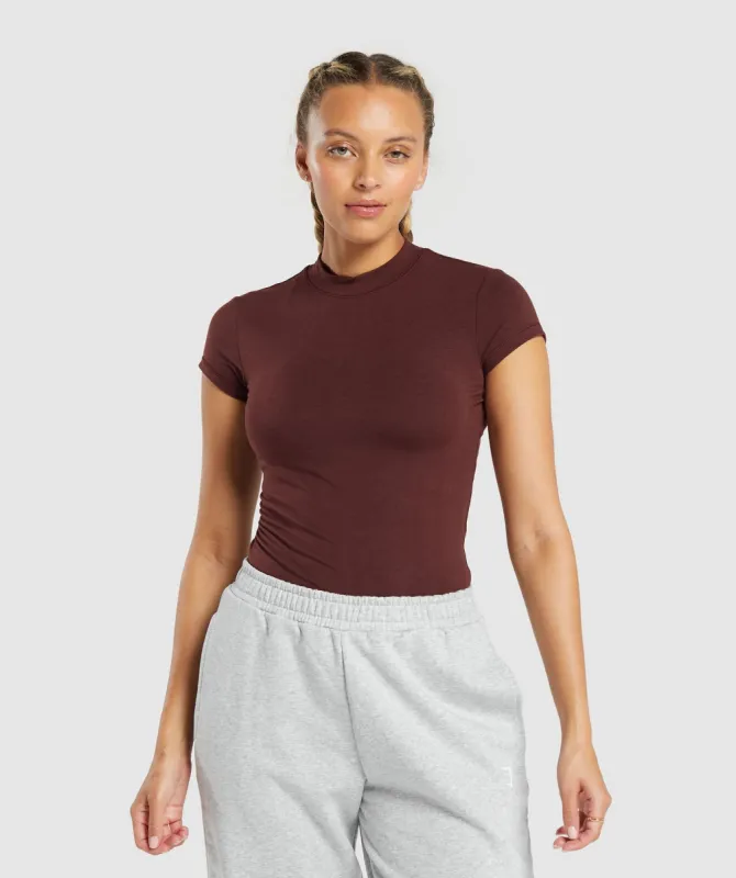 Gymshark Jersey Body Fit T-Shirt - Rich Maroon sold by Gymshark