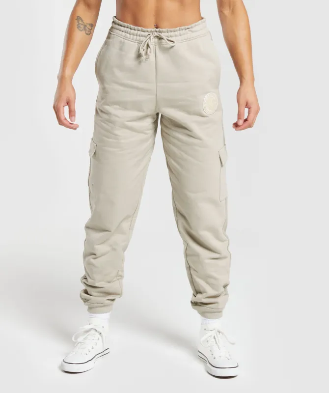 Gymshark Legacy Joggers - Washed Stone Brown sold by Gymshark