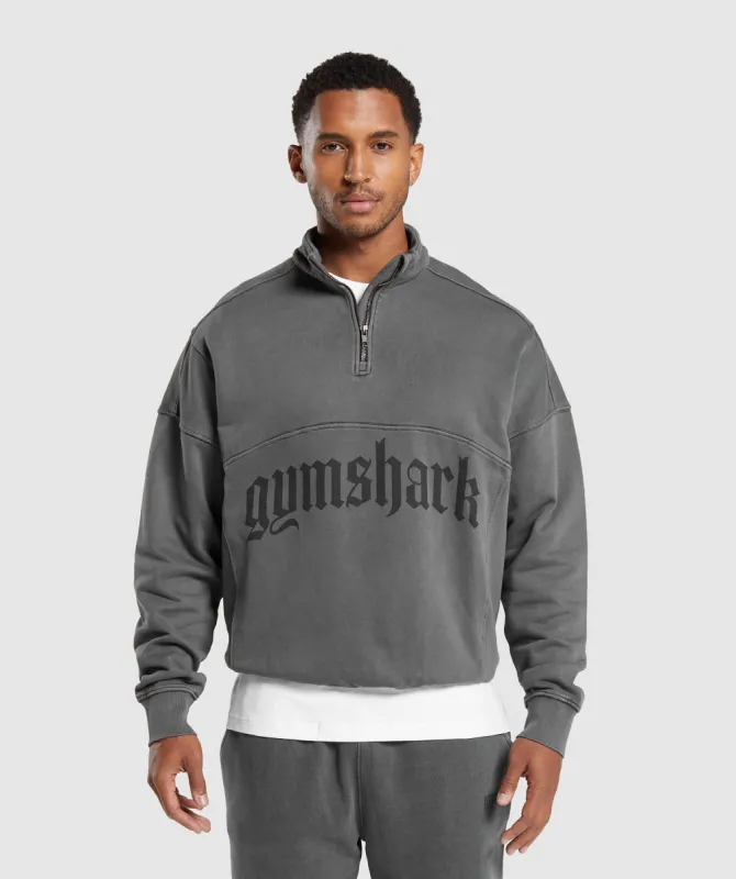 Gymshark Heavyweight 1/4 Zip - Black sold by Gymshark