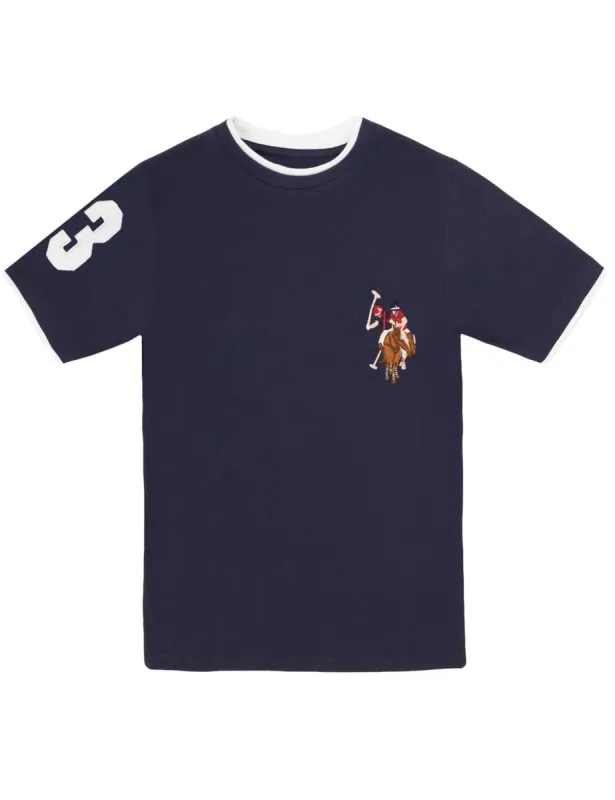 Boys Crew Neck Multi-Color Logo T-Shirt sold by U.S. Polo Assn.