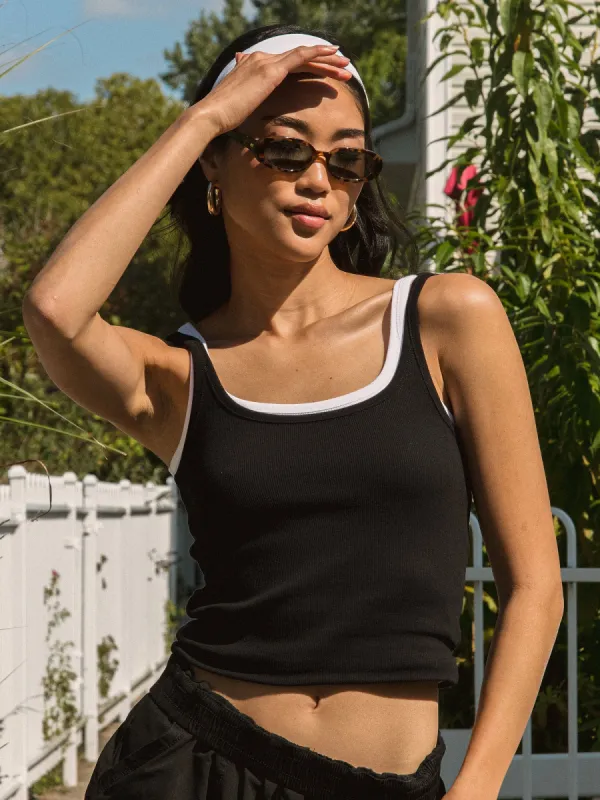 HARLOW SARAH TANK - BLACK sold by Harlow