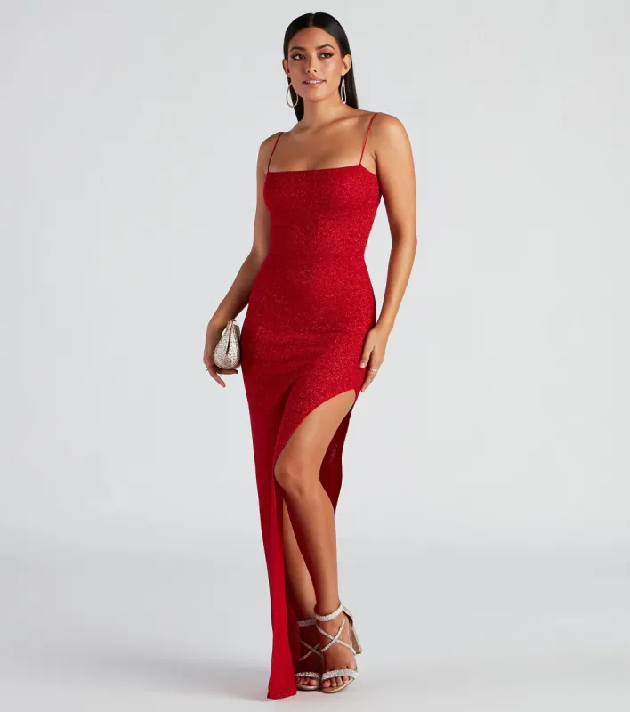 Jenna Formal Glitter Lattice Dress sold by Windsor