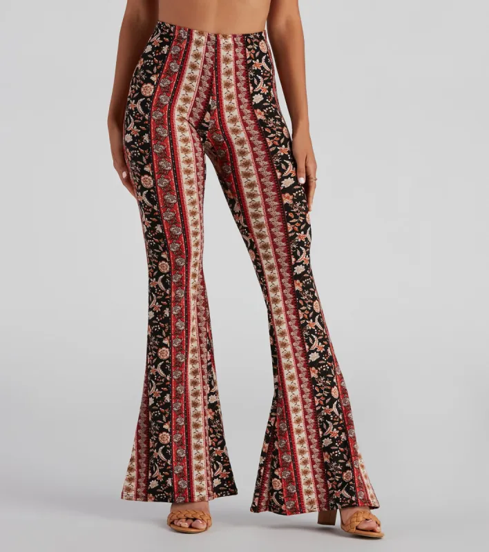 Boho Moment Floral Flare Pants sold by Windsor