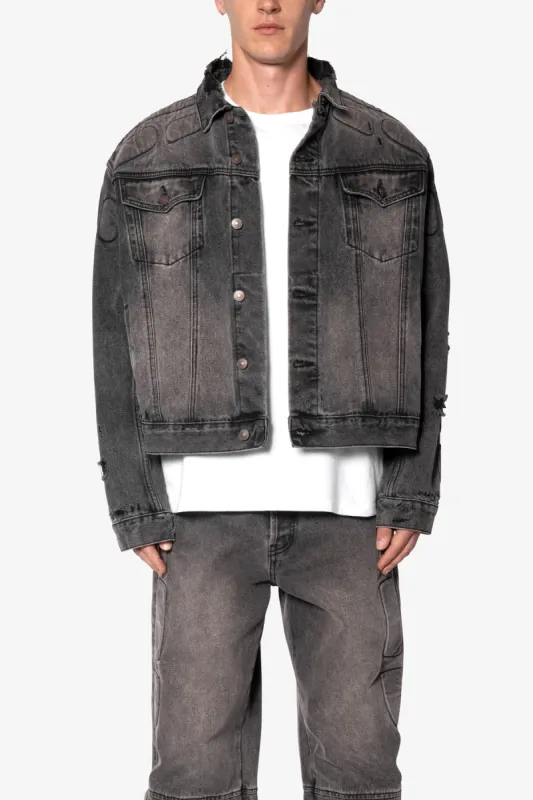 Moto Trucker Jacket - Black sold by MNML