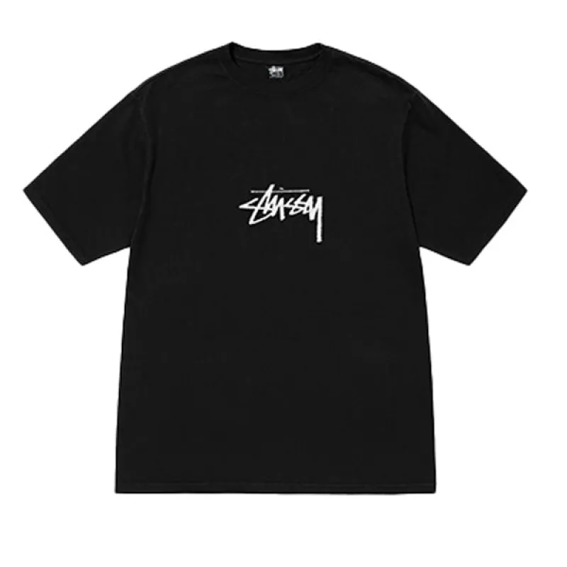 Stussy Small Stock Pig Dyed Tee Black sold by Kong