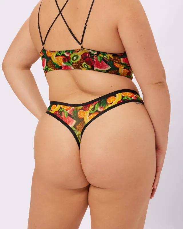 XS High Cut Thong | Silky Mesh | Archive (Sangria) sold by Parade