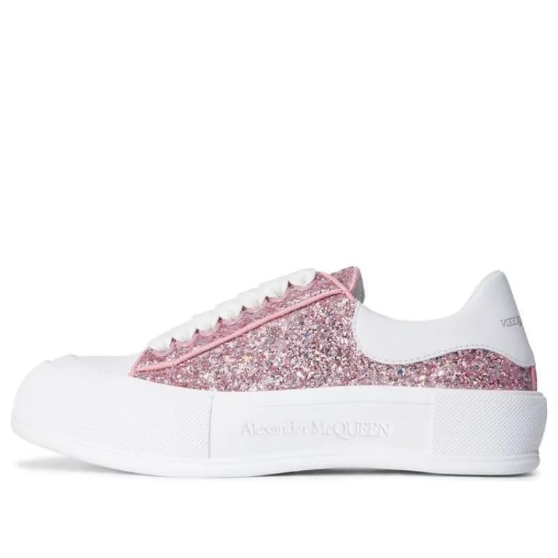 (WMNS) Alexander McQueen Glitter Deck Plimsoll 'Rose Pink' 676687W4RN35686 sold by KicksCrew