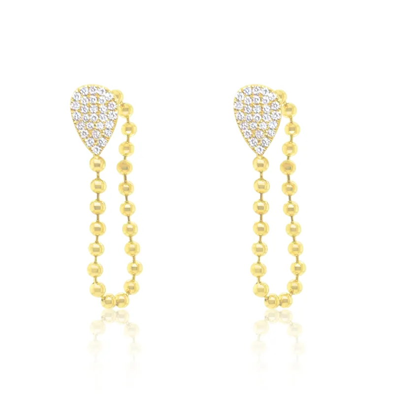 Pave Ball Chain Studs sold by Meira T