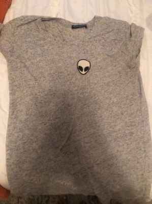Brandy Melville Grey Alien Shirt Gray - $14 (36% Off Retail) - From Christine sold by Curtsy