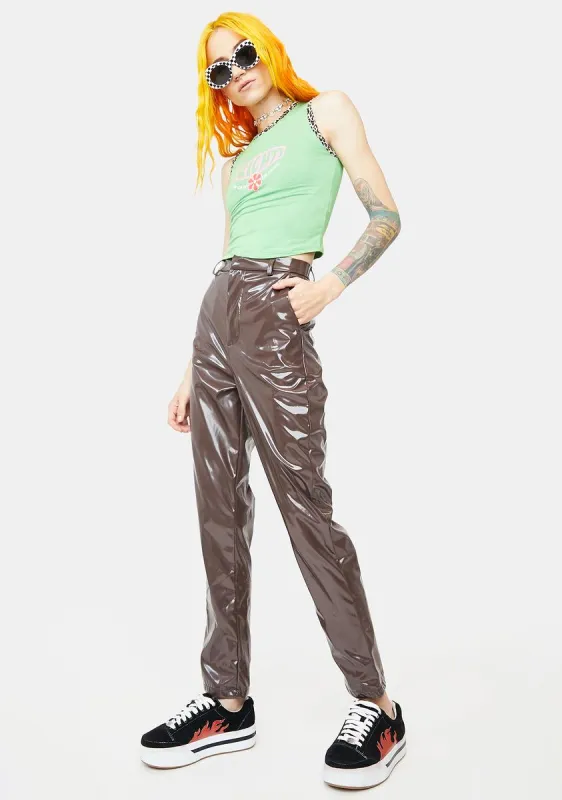 Cigarette Metallic Trousers sold by Dolls Kill