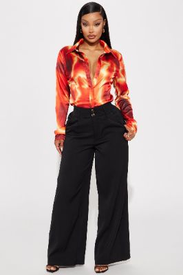 Tanya Wide Leg Trouser - Black sold by Fashion Nova