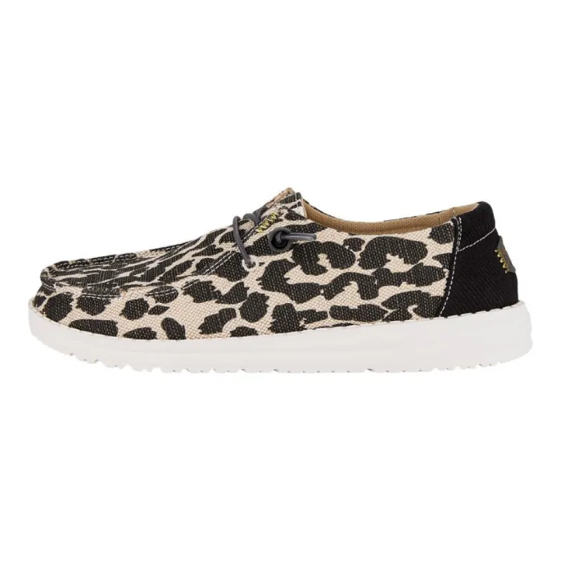 Wendy Leopard Sparkle Wide - Tan sold by Hey Dude