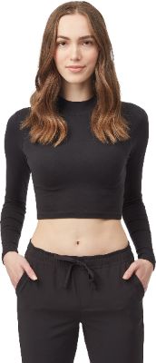 Mockneck Longsleeve Crop Top - Women's|-|Haut écourté à manches longues et col montant - Femme sold by The Last Hunt
