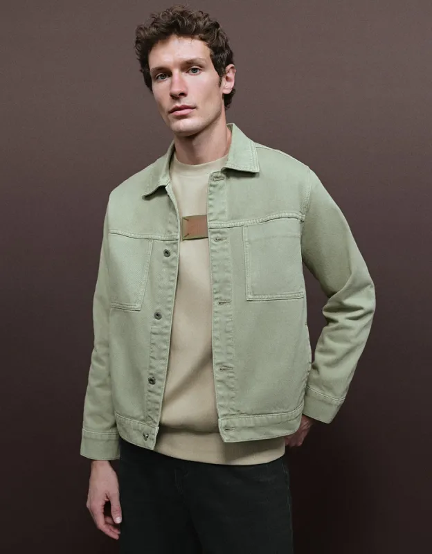 Button Up Denim Jacket sold by Urban Revivo